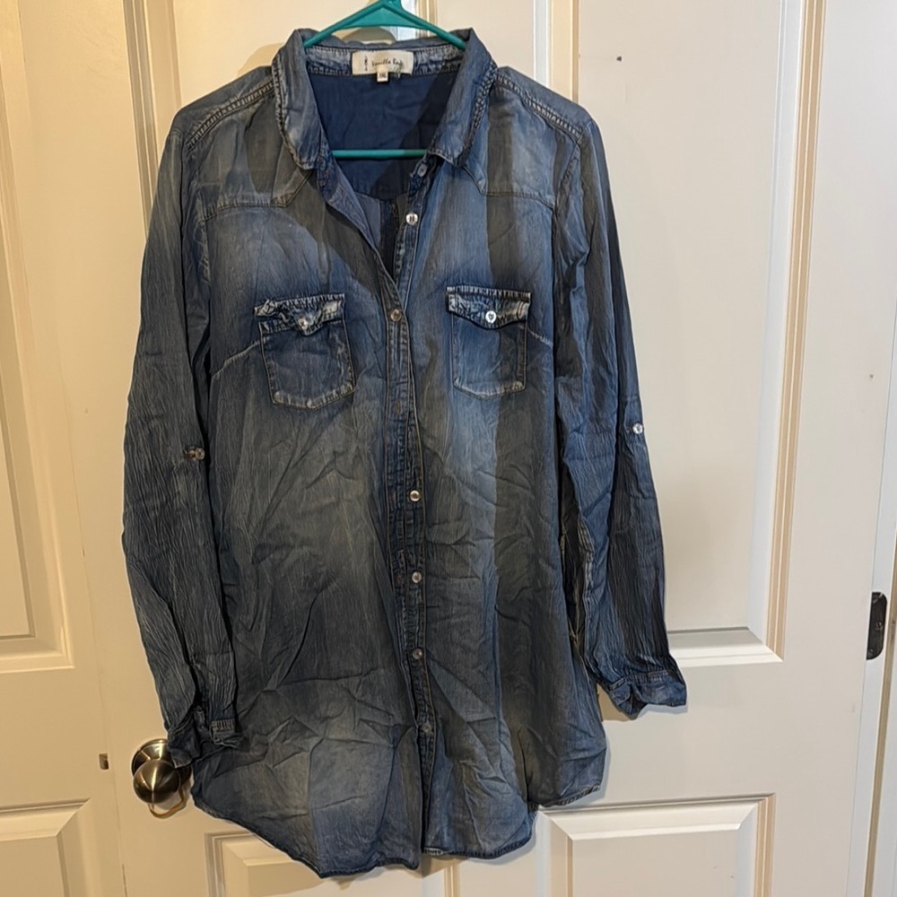 Vanilla Bay Indigo Button-Down Shirt
